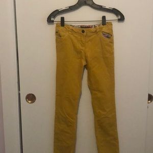 Yellow corduroy pants